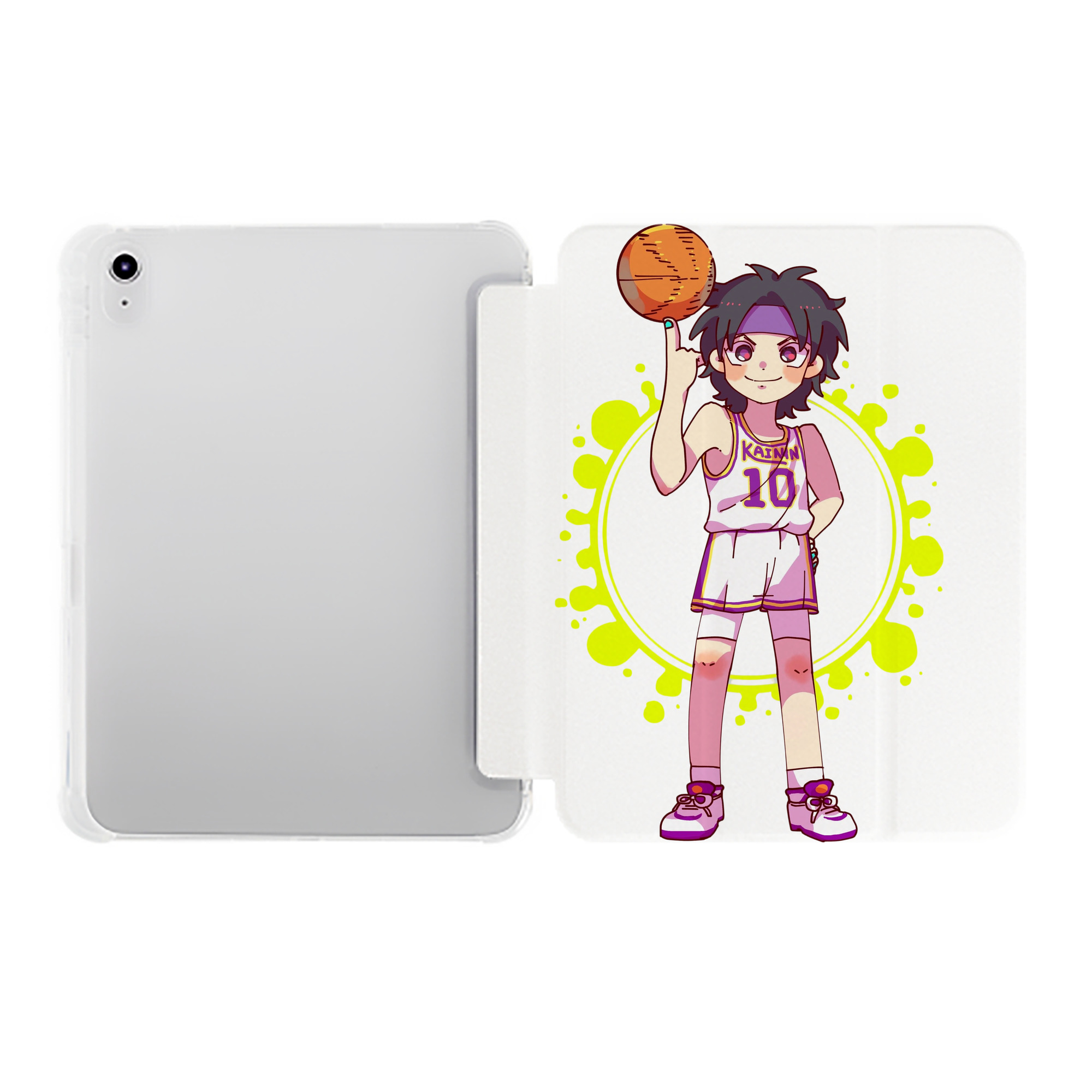 （画像用） SLAM DUNK／スラムダンク IPad ケース ペン収納付き 三つ折りスタンド PUレザー×シリコン 対応機種9.5/10.5/10.9インチ